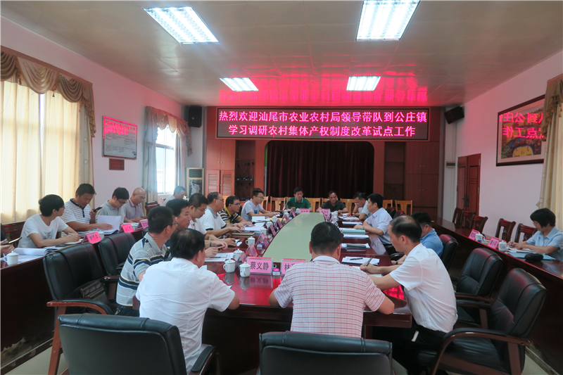 惠州公庄学习调研农村集体产权制度改革试点工作