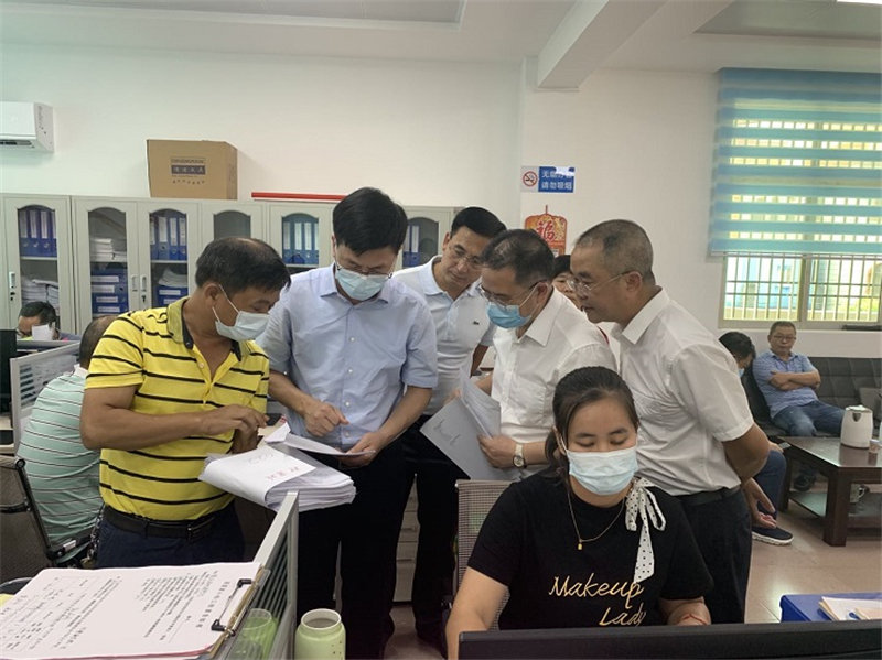 汕尾市委常委、常务副市长、市人普领导小组常务副组长林少文率队到海丰县海城镇新园社区检查指导人口普查工作